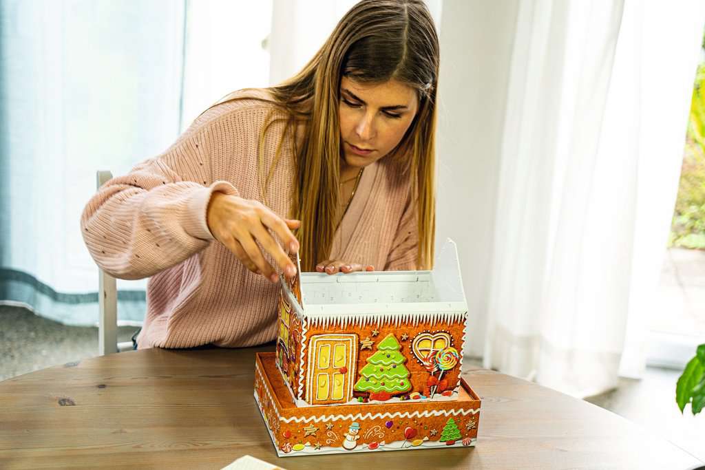 Spiel Ravensburger Lebkuchenhaus bei Nacht ⎮ 3D Puzzle