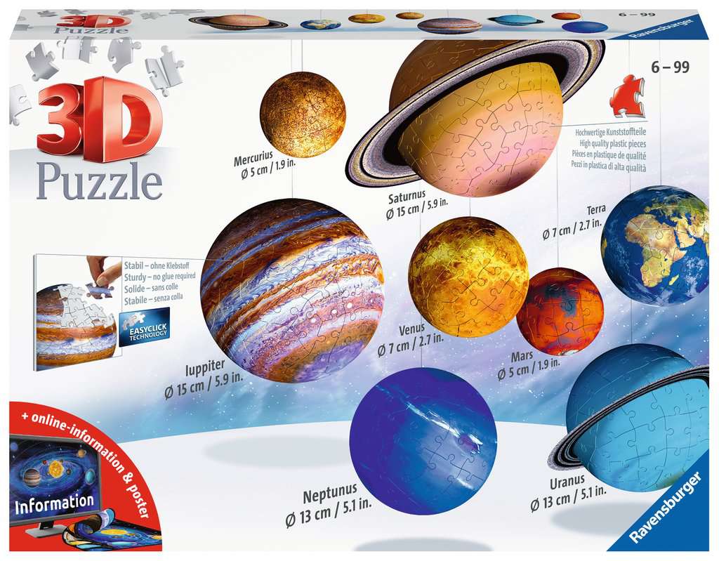 Spiel Ravensburger Planetensystem ⎮ 3D Puzzle