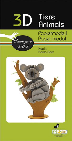 3D-Modell, Koalabär, gelasert