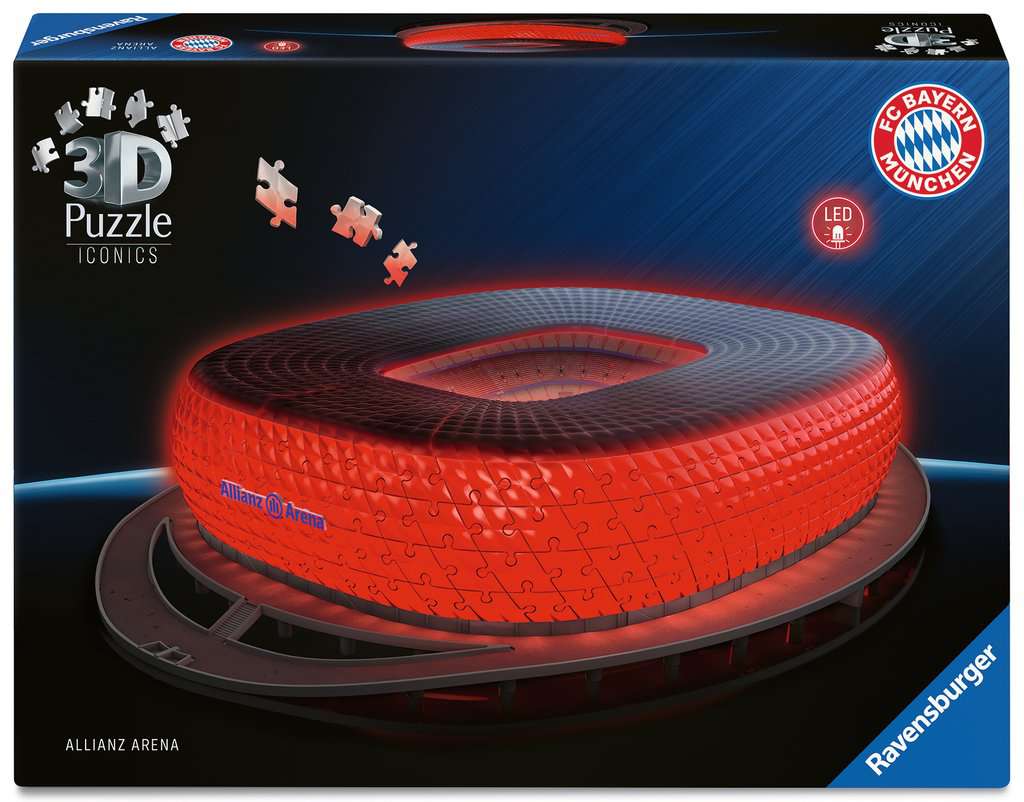 Spiel Ravensburger Iconics: Allianz Arena - mit Licht ⎮ 3D Puzzle