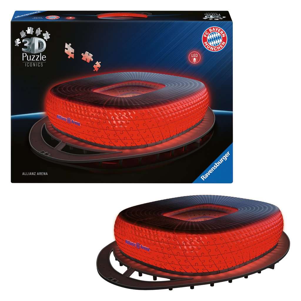 Spiel Ravensburger Iconics: Allianz Arena - mit Licht ⎮ 3D Puzzle