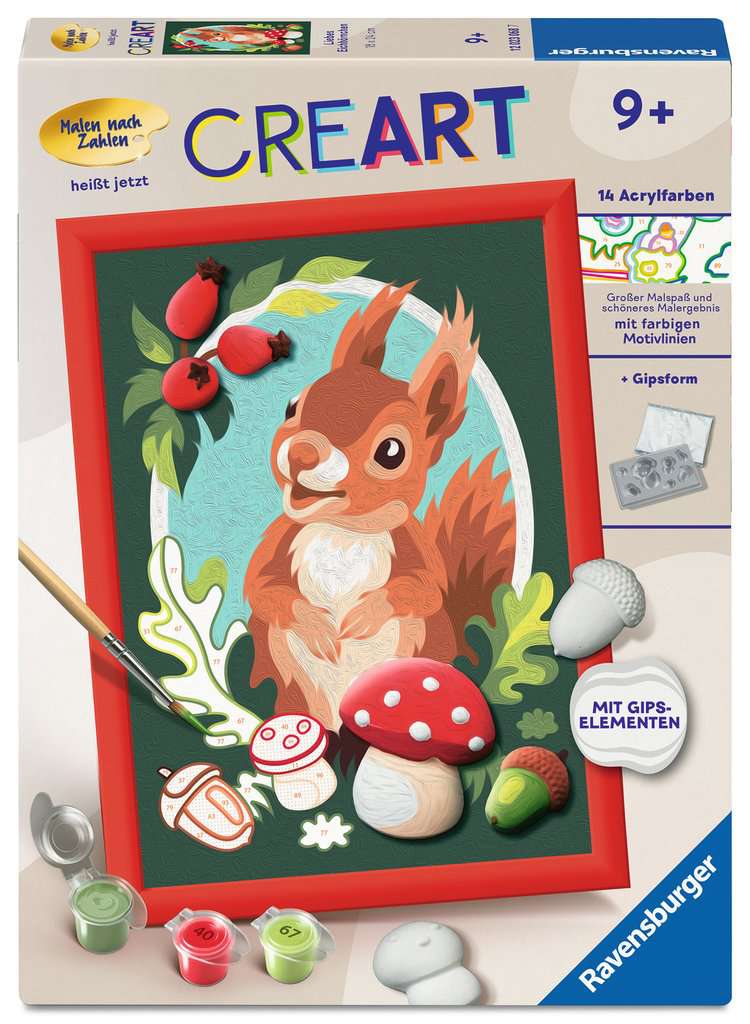 Malen Ravensburger CREART: Liebes Eichhörnchen