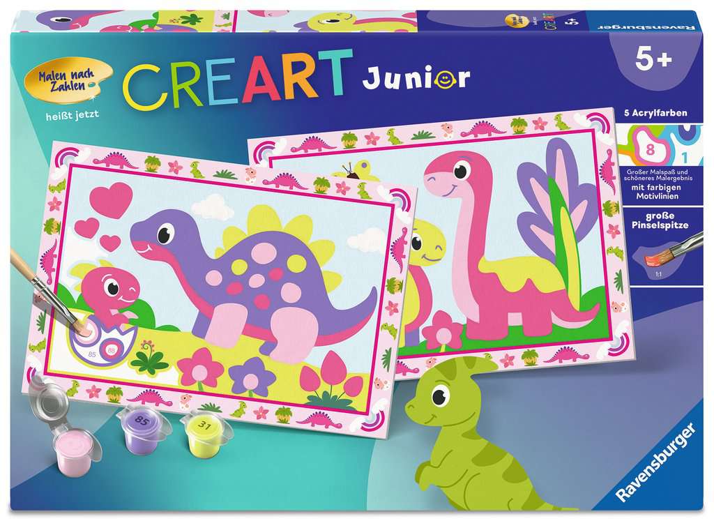 Malen Ravensburger CREART: Bunte Dinosaurier