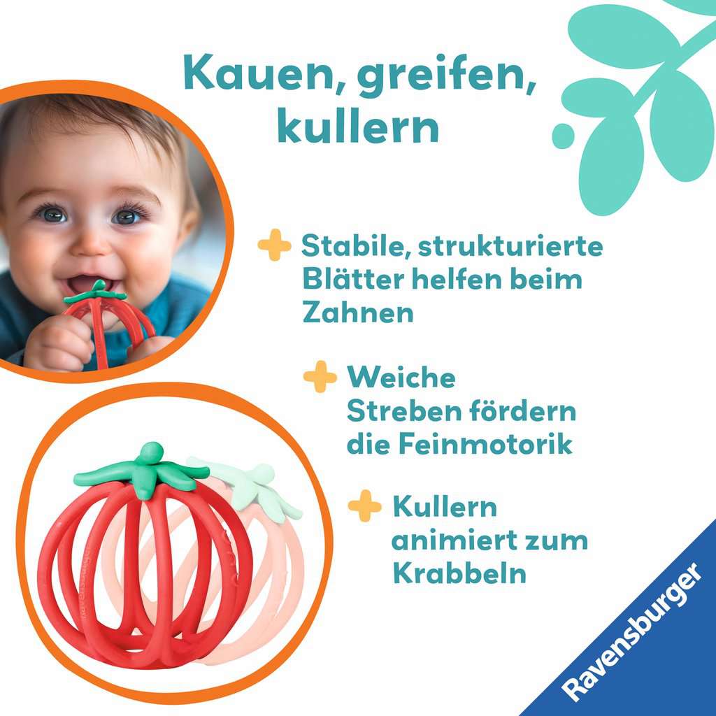 Babyspielwaren Ravensburger play+ ⎮ Kuller-Greifling: Tomate