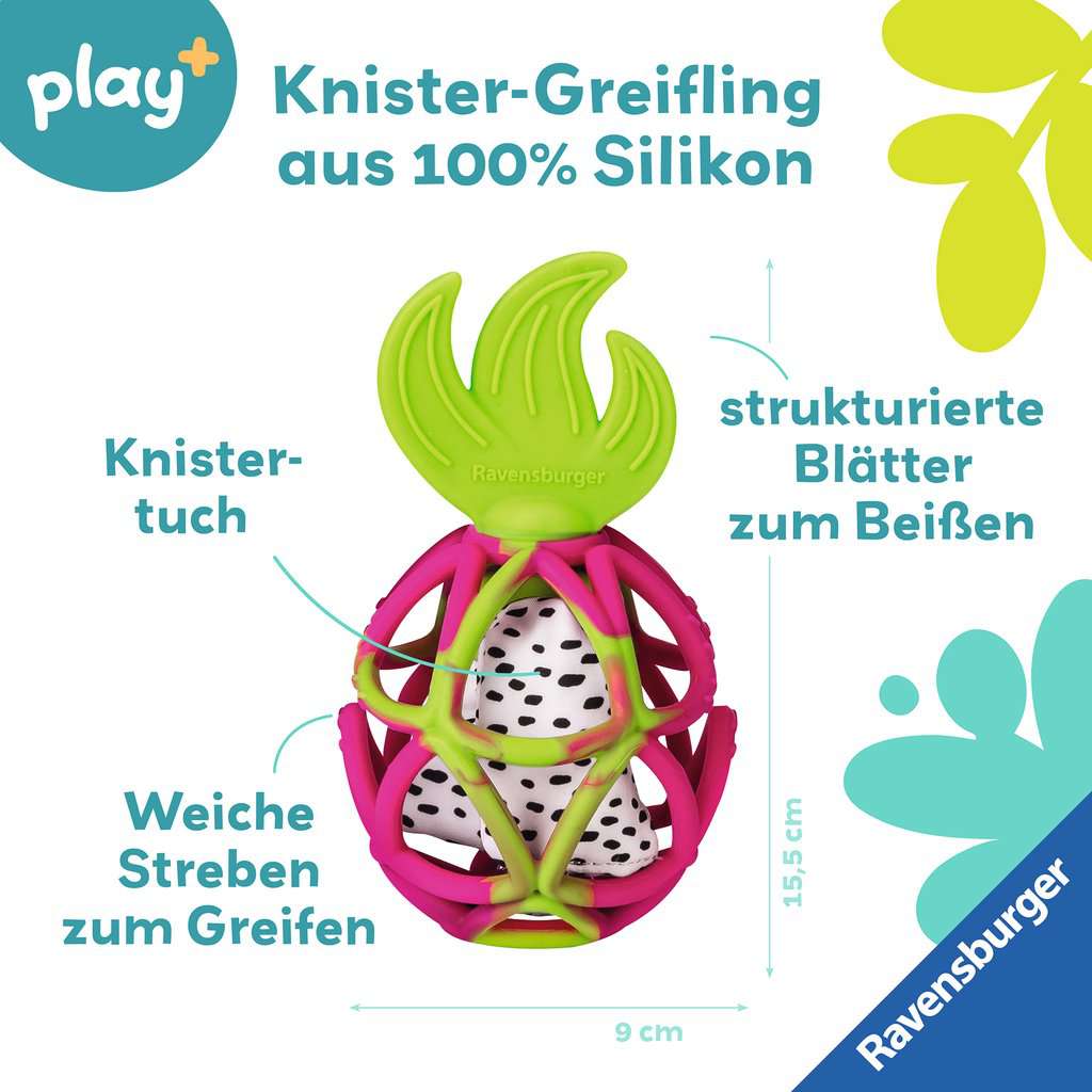 Babyspielwaren Ravensburger play+ ⎮ Sensorik-Greifling: Drachenfrucht