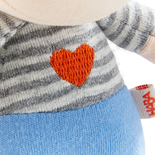 Puppen HABA Schutzengelpuppe Mats, 15 cm, Stoffpuppe mit Flügel