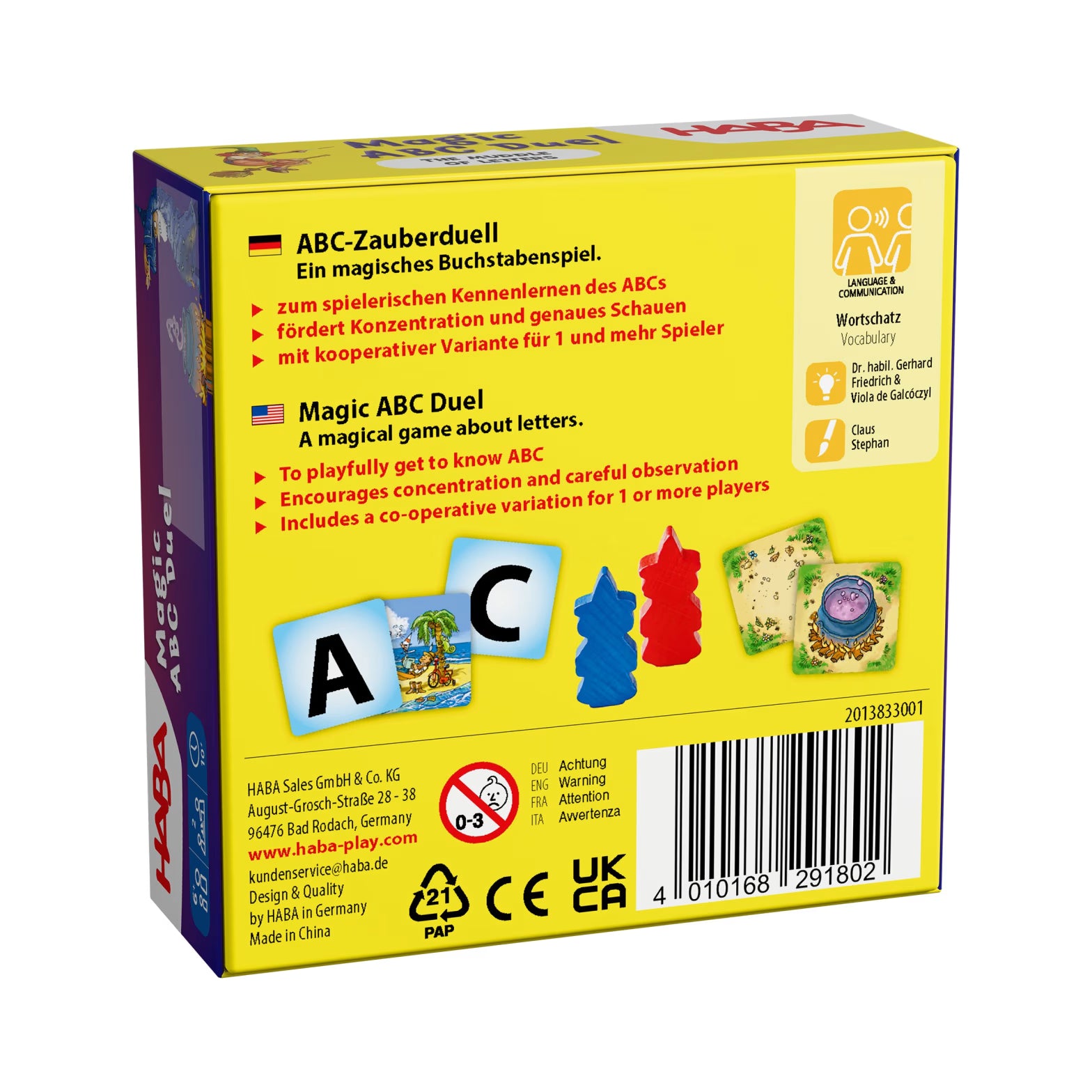 Gesellschaftsspiel HABA ABC-Zauberduell
