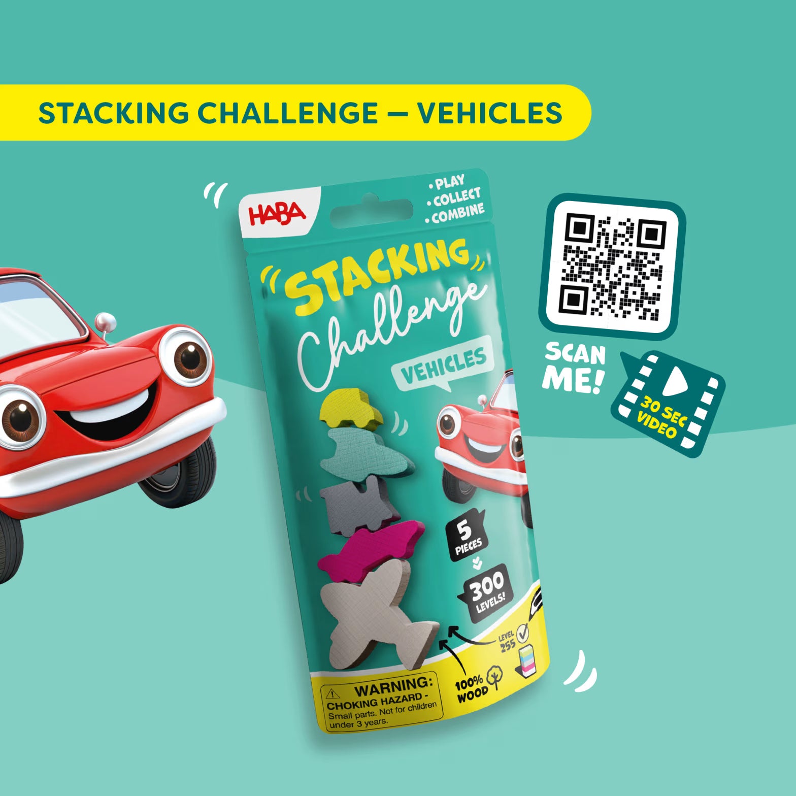 Spiel HABA Stacking Challenge | Fahrzeuge (Vehicles)