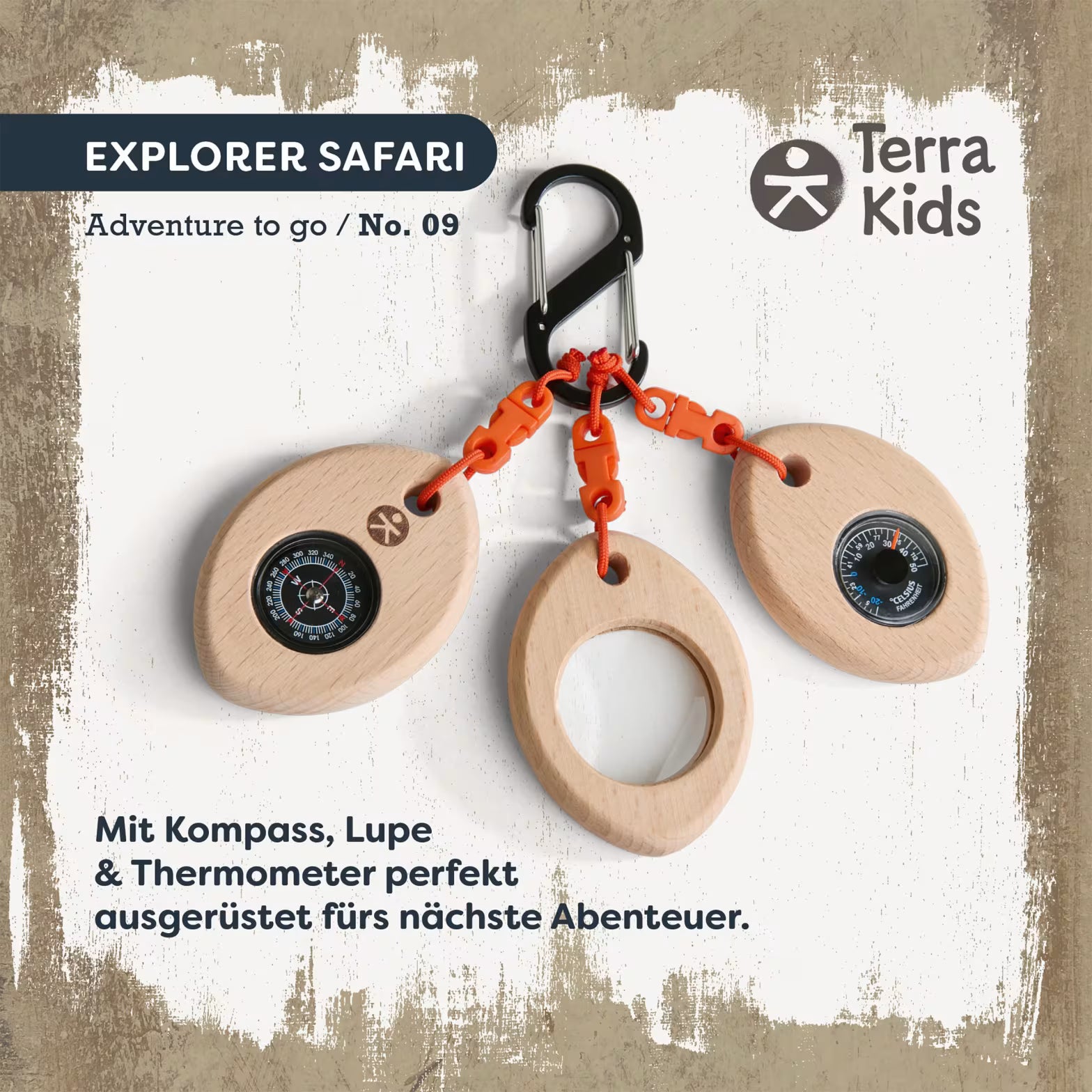 Abenteuer HABA Terra Kids | Adventure to go No. 9 | Explorer Safari. Kompass, Lupe & Thermometer