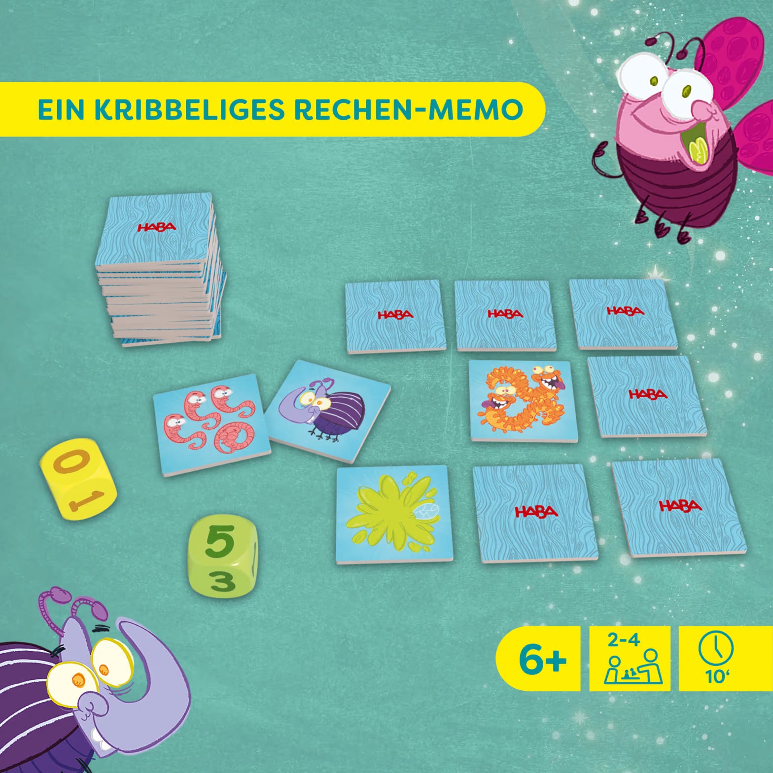 Gesellschaftsspiel HABA 3 + 4 = Krabbeltier