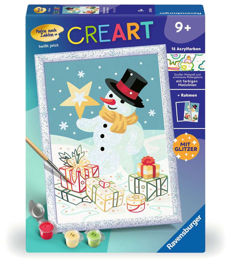 Malen Ravensburger CREART: Bezaubernder Schneemann