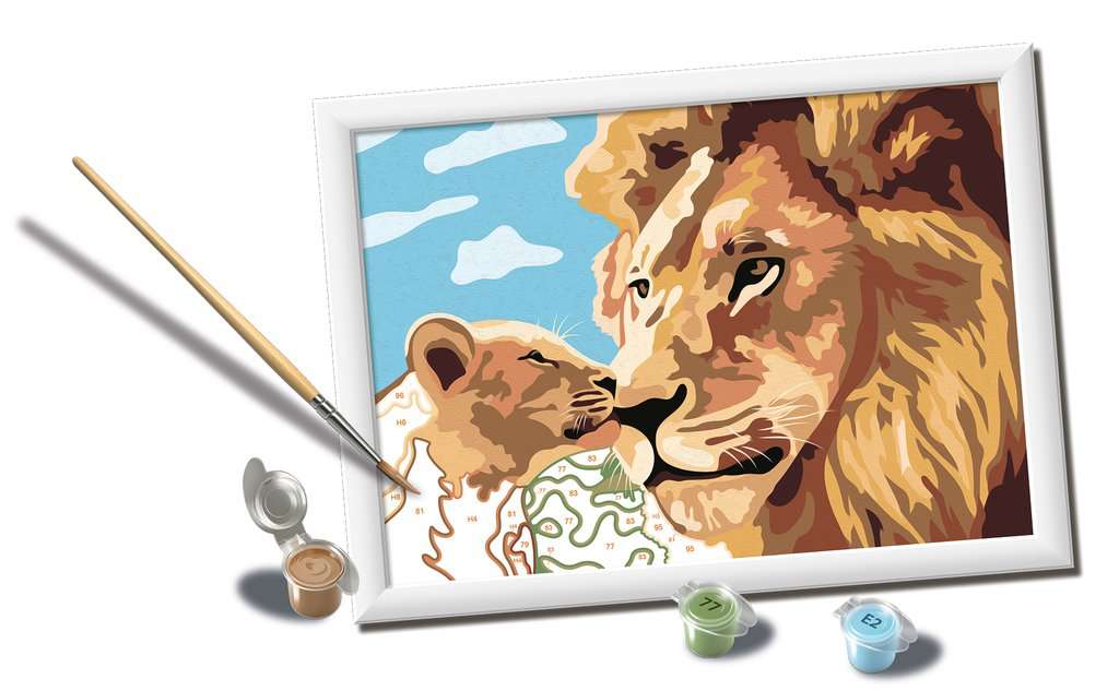 CREART: Löwe mit Baby
