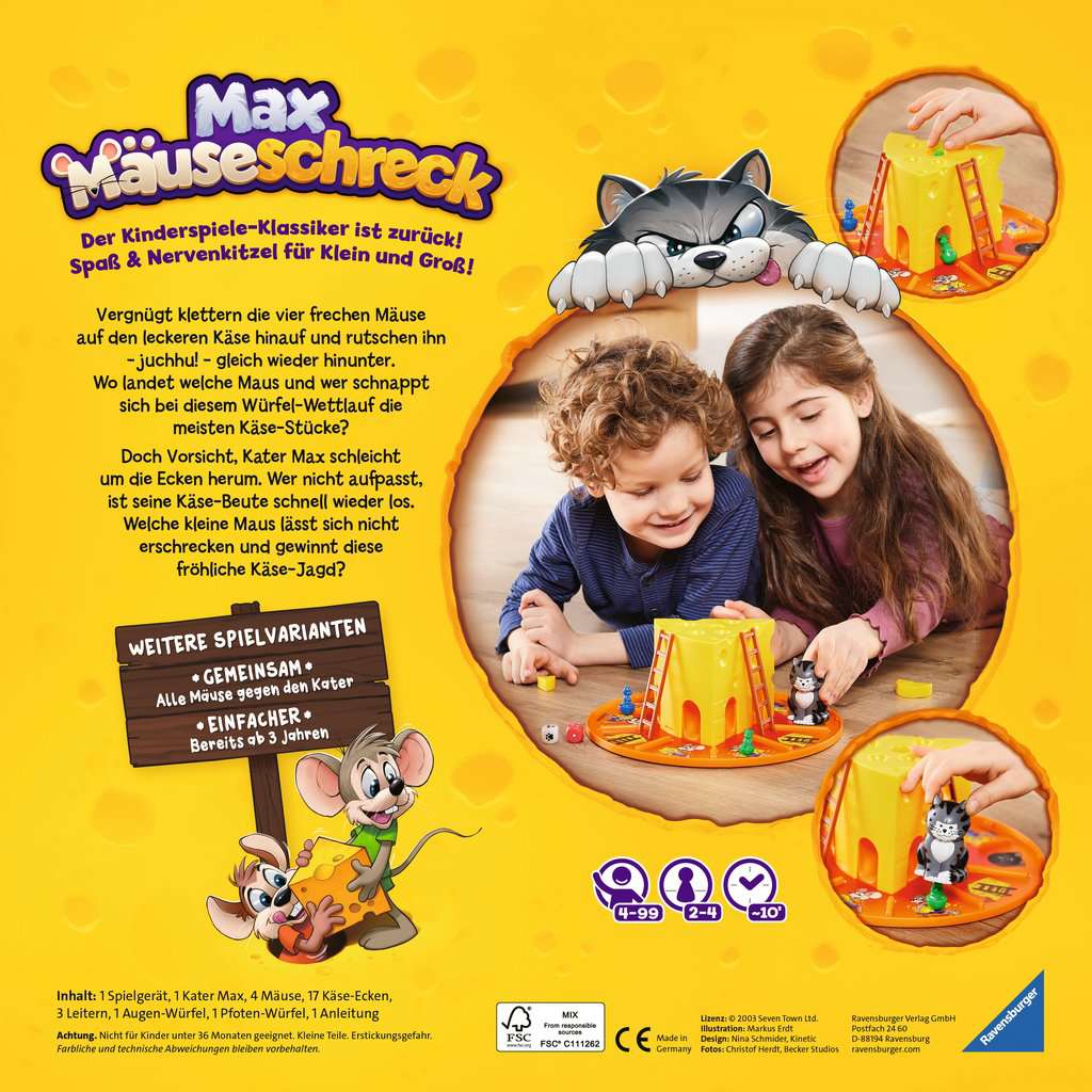Spiel Ravensburger Max Mäuseschreck