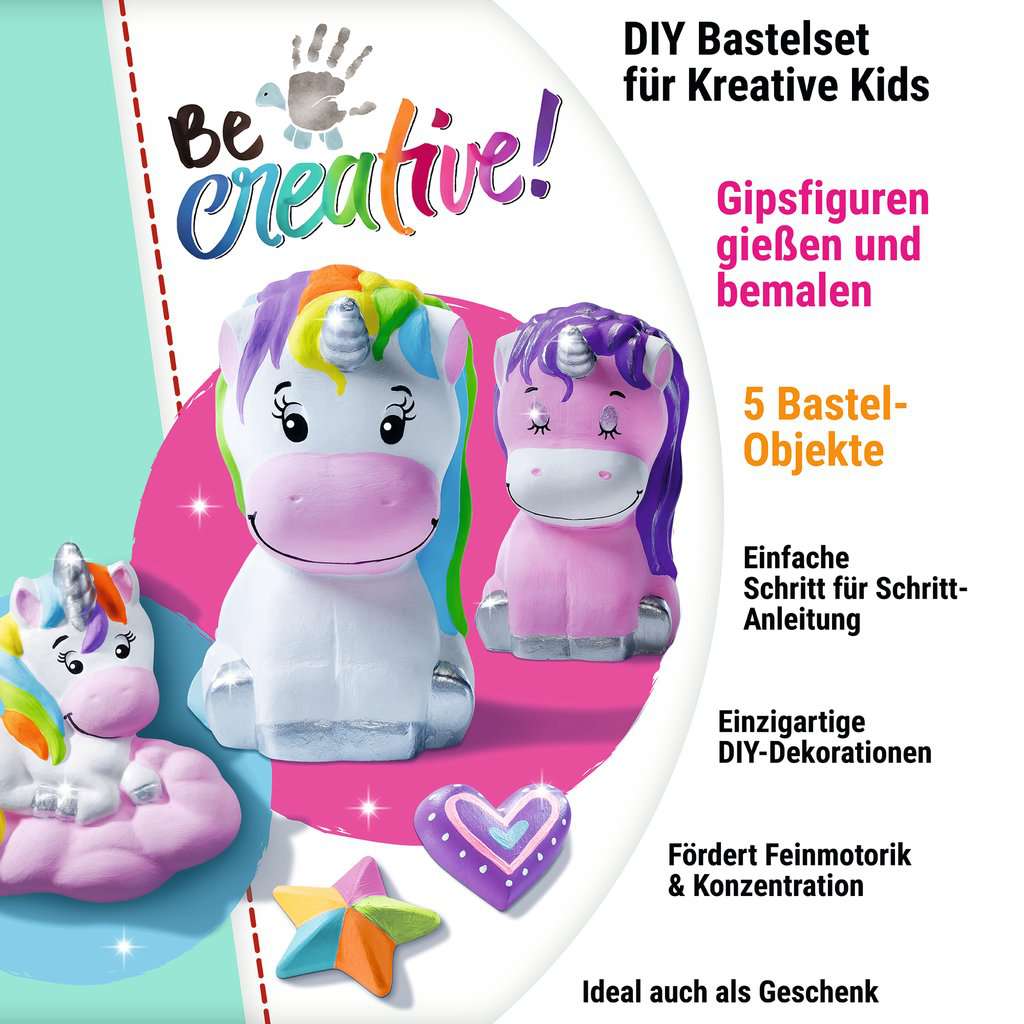 Malen Ravensburger BeCreative: Bastelset DIY Gipsfiguren gießen Einhorn