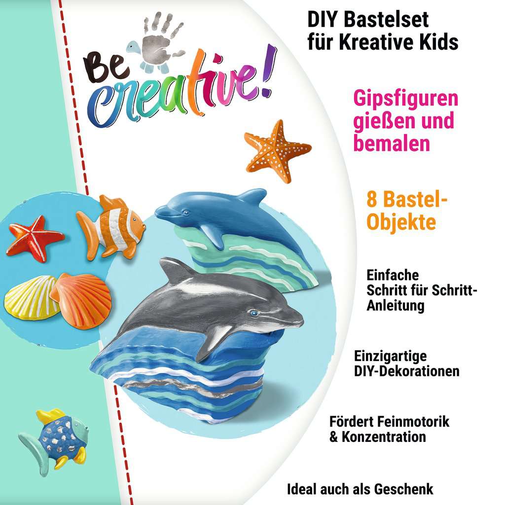 BeCreative: Gipsfiguren gießen Delfine