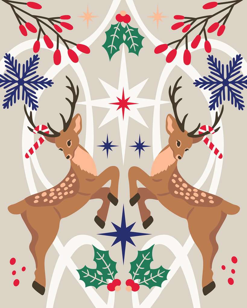 Malen Ravensburger CREART: Weihnachtlicher Hirsch