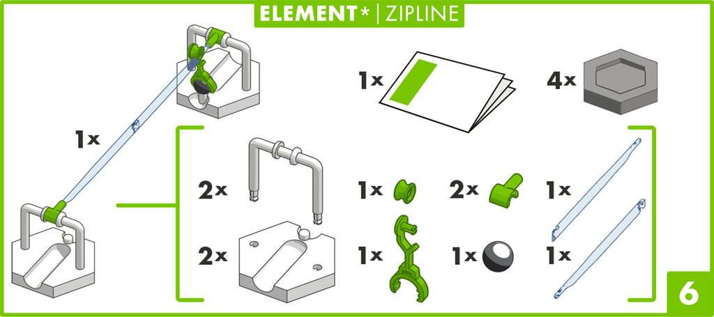 GraviTrax ⎮ Element Zipline