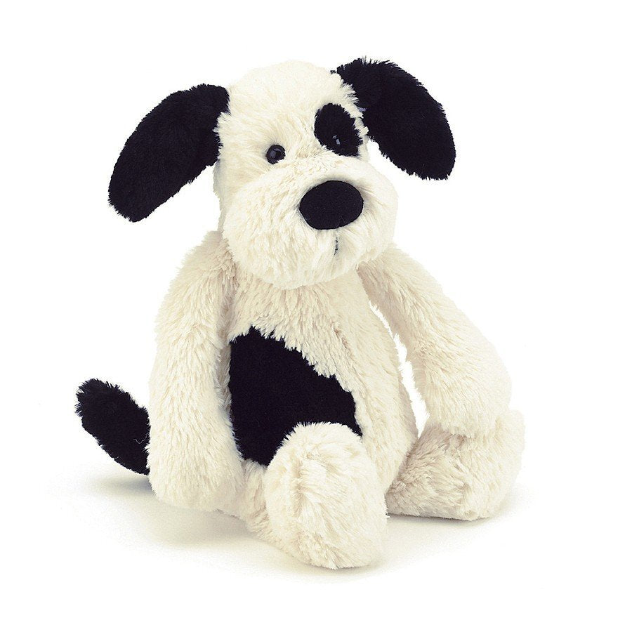 Plüschtier Jellycat Bashful Black & Cream Puppy Original (Medium)