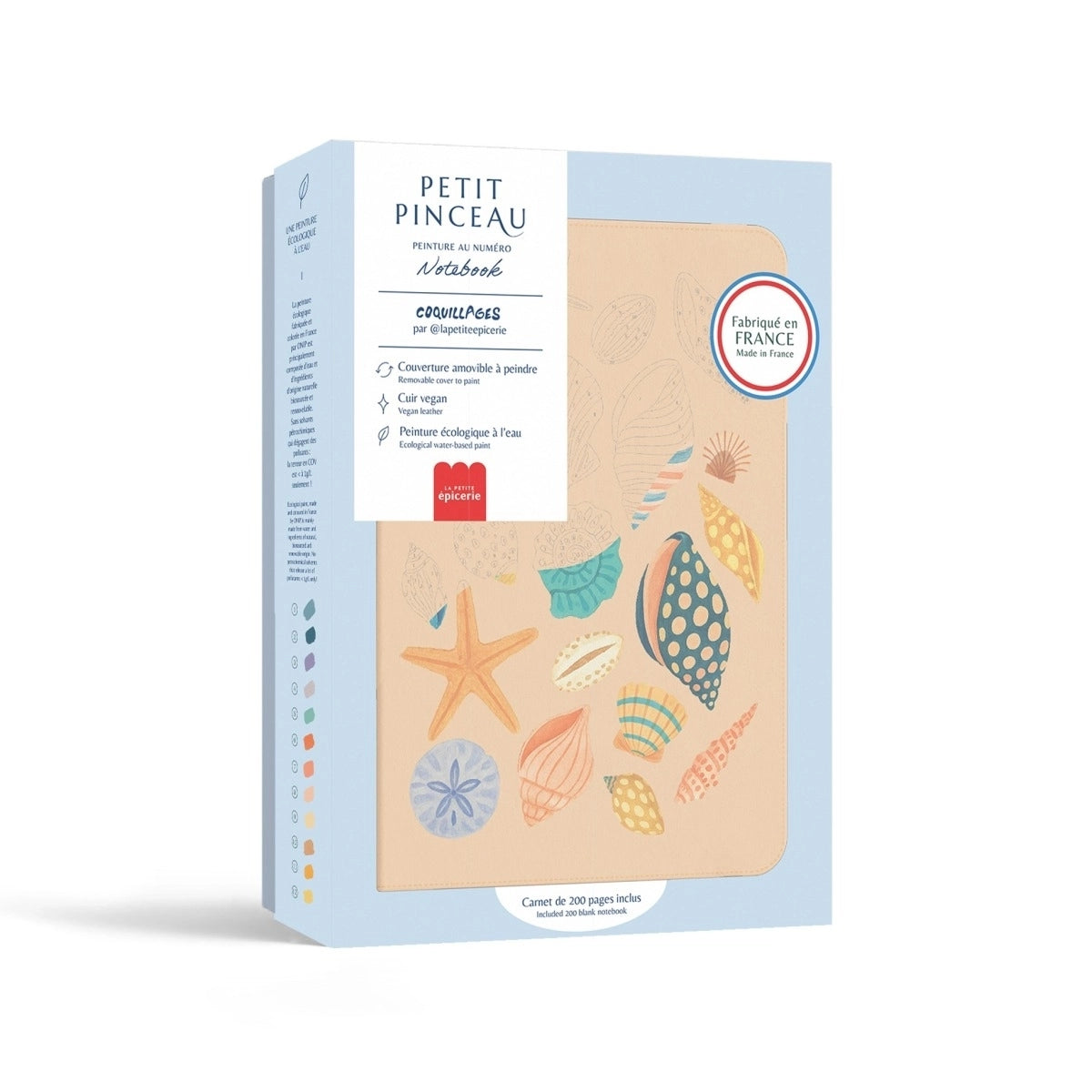 Malen nach Zahlen Set - Notizbuch Muscheln