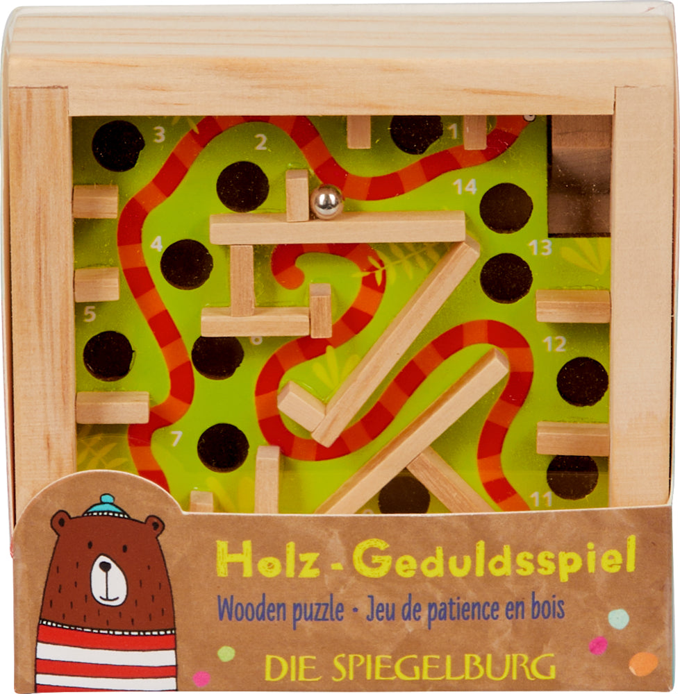 Krimskrams Die Spiegelburg Holz-Geduldsspiel - Bunte Geschenke, sort.