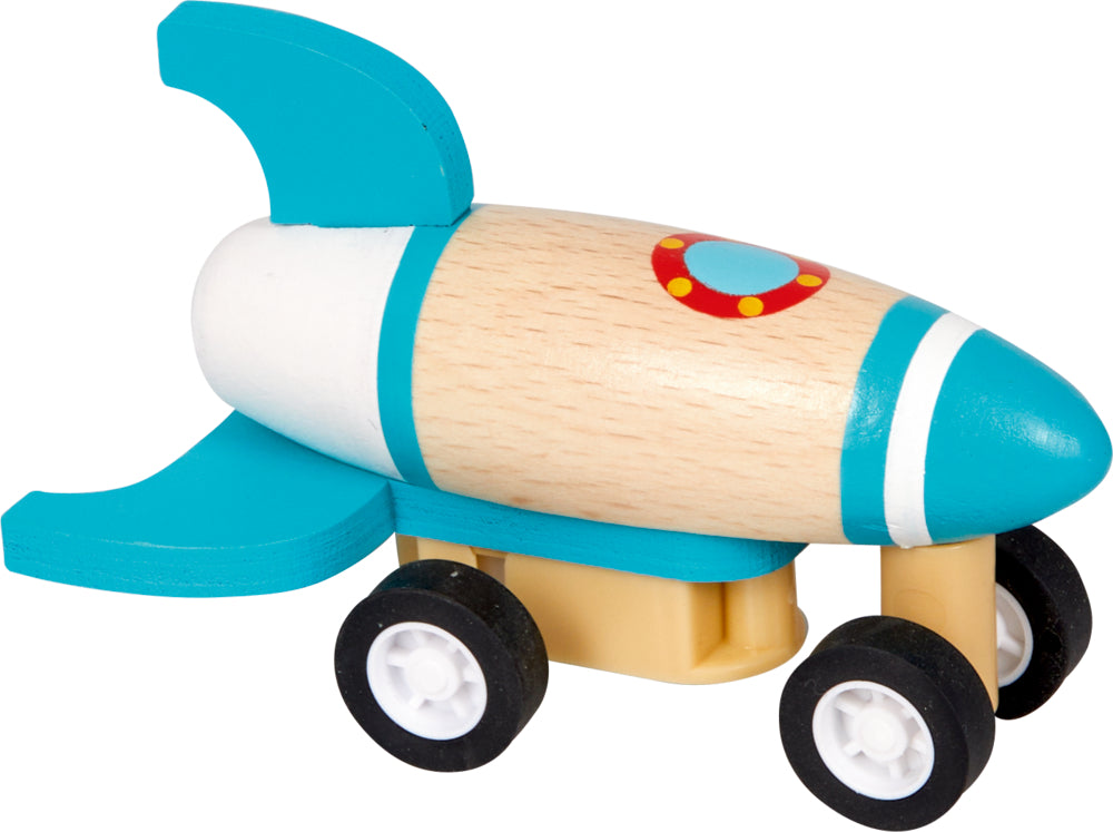 Rakete mit Rückziehmotor - Bunte Geschenke, sort.
