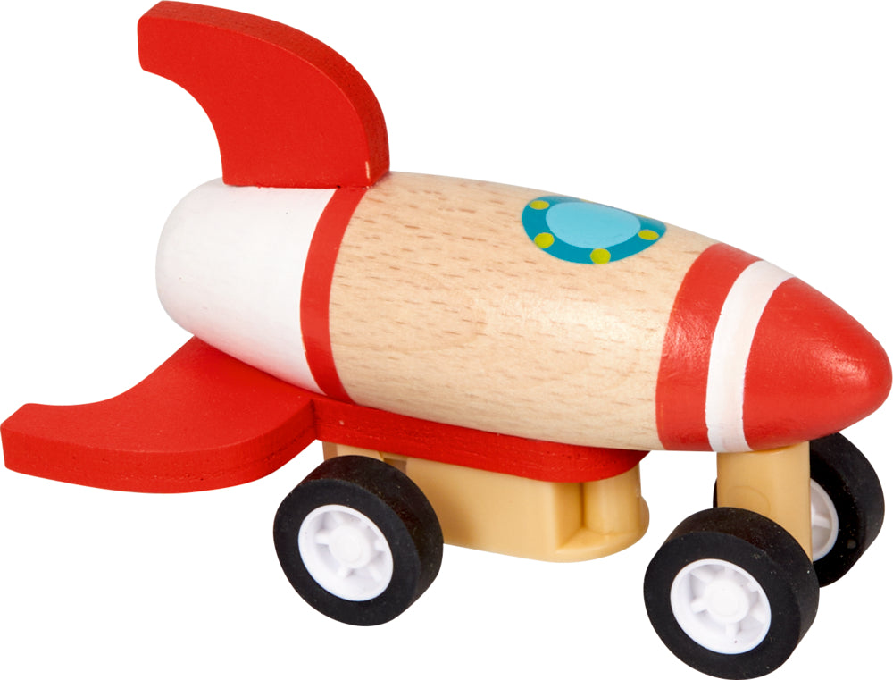 Rakete mit Rückziehmotor - Bunte Geschenke, sort.