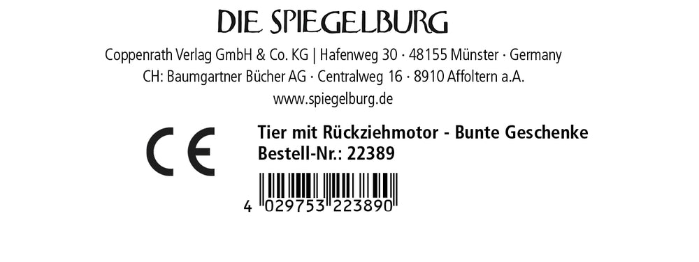 Krimskrams Die Spiegelburg Tier mit Rückziehmotor - Bunte Geschenke