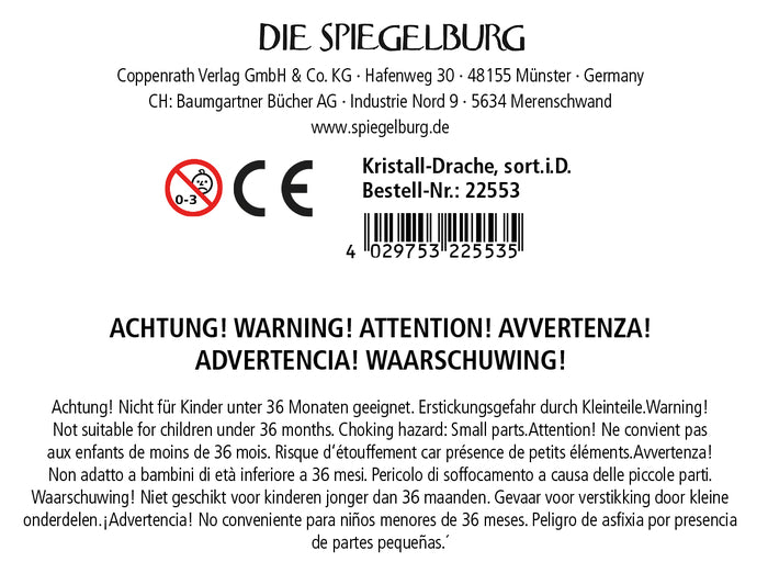 Experiment Die Spiegelburg Kristall-Drache - Kristalltier, sortiert (1 Stück)
