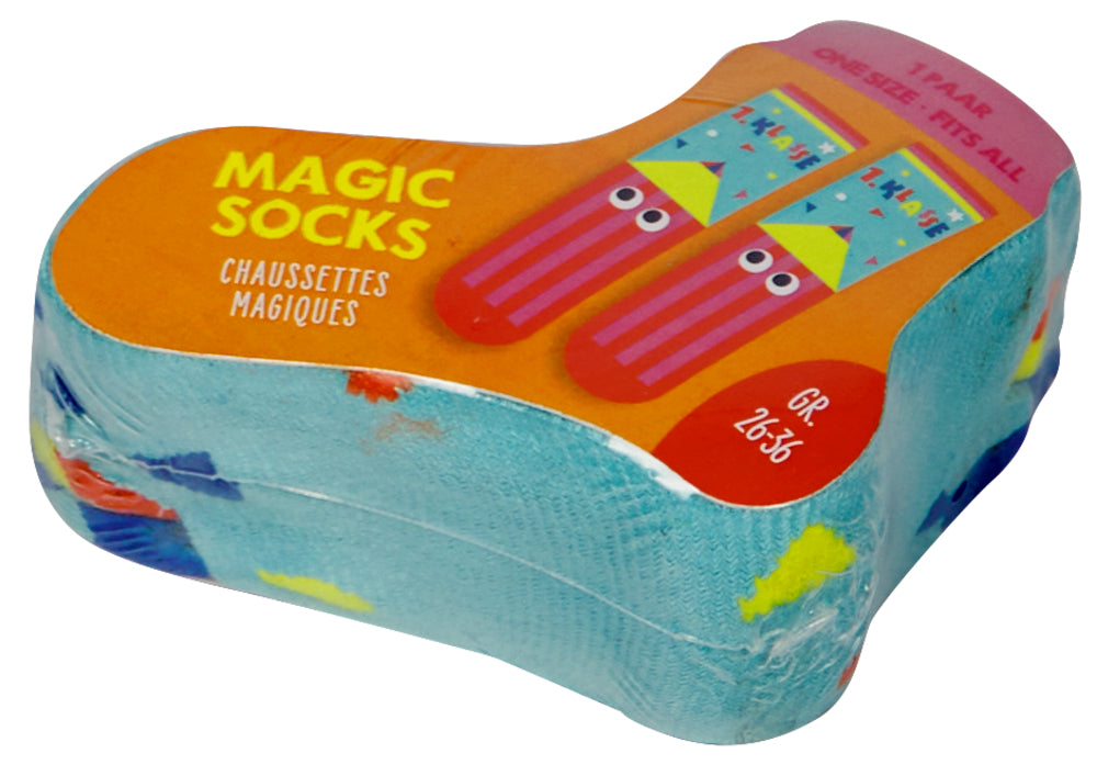 Krimskrams Die Spiegelburg Magic Socks 1. Klasse - Bunte Geschenke (one size / Gr. 26-36) orange pink