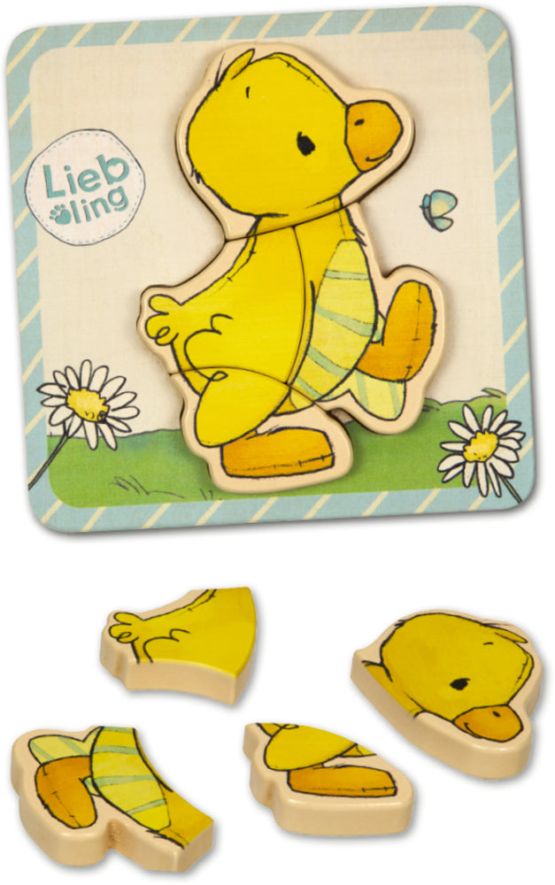 Puzzle Die Spiegelburg Steckpuzzle (4 T.) - Liebling (J. Tourlonias) Ente