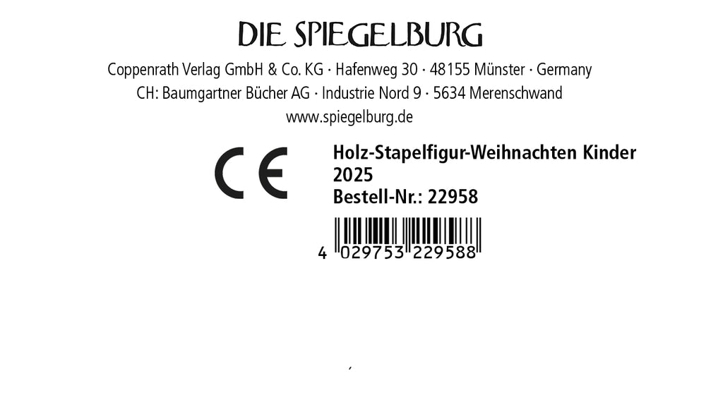 Holz-Stapelfigur - Wintertiere im Weihnachtswald