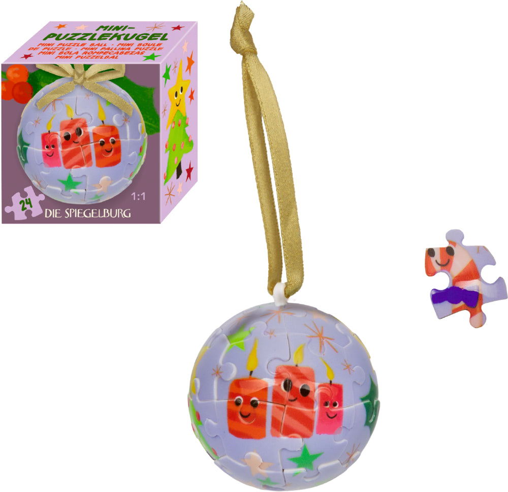 Mini-Puzzlekugel - Fröhliche Weihnachten, 24 Teile