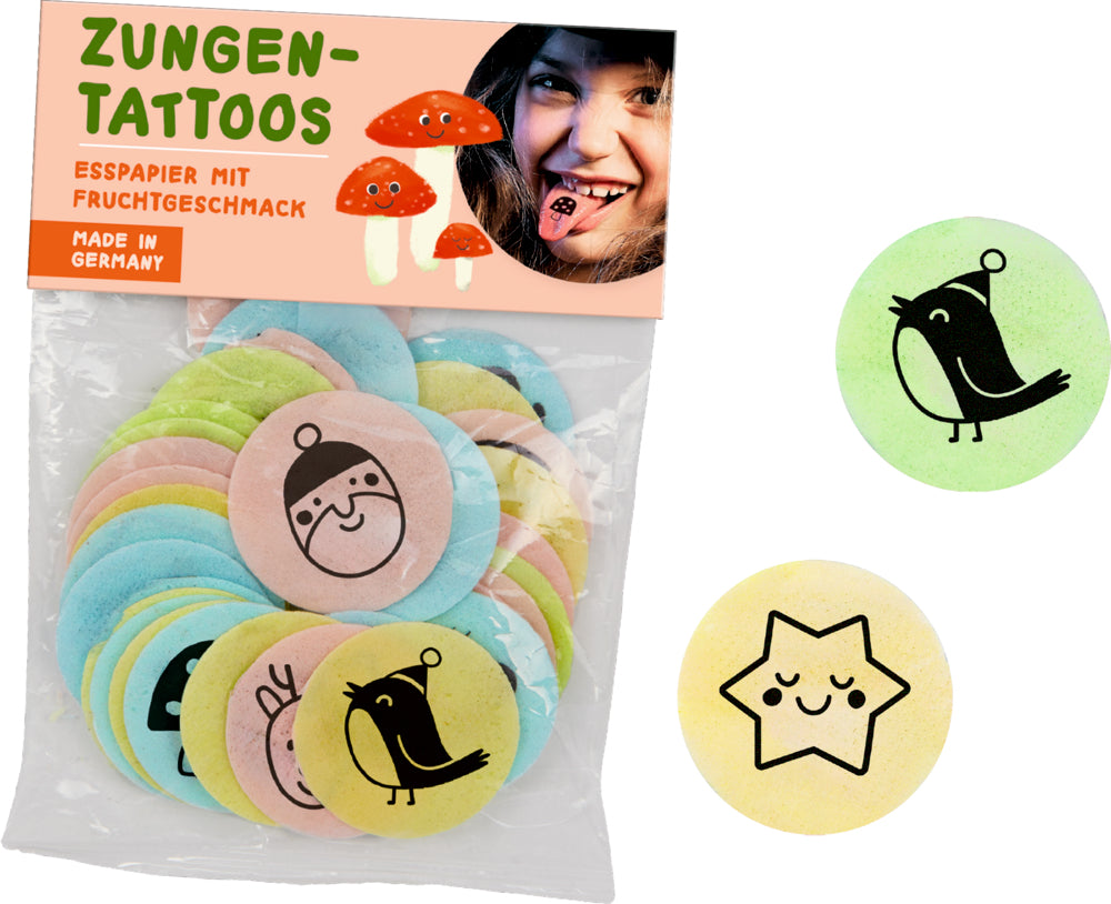 Zungentattoos - Fröhliche Weihnachten (Esspapier-Oblaten)
