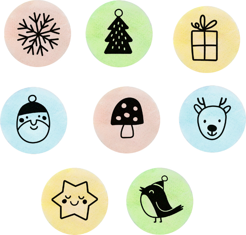Zungentattoos - Fröhliche Weihnachten (Esspapier-Oblaten)
