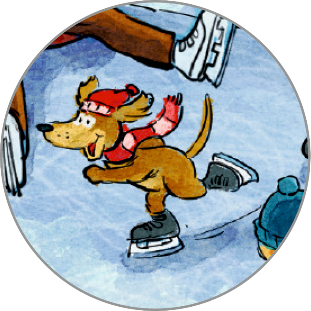 Wimmeliger Weihnachtsmarkt, Wand-Adventskalender