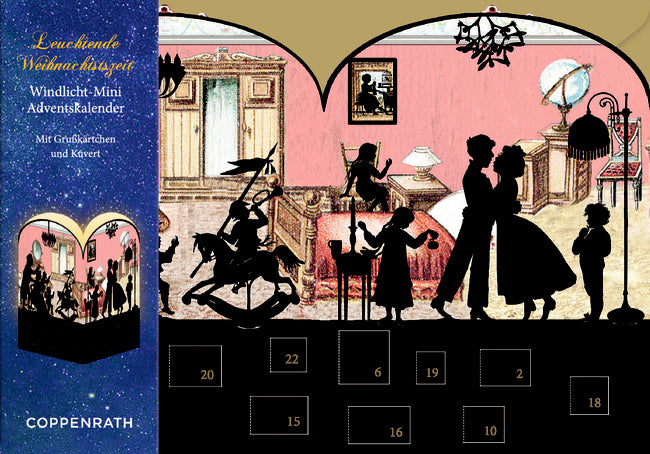 Adventskalender Coppenrath Verlag Nostalgischer Scherenschnitt, Windlicht-Mini-Adventskalender