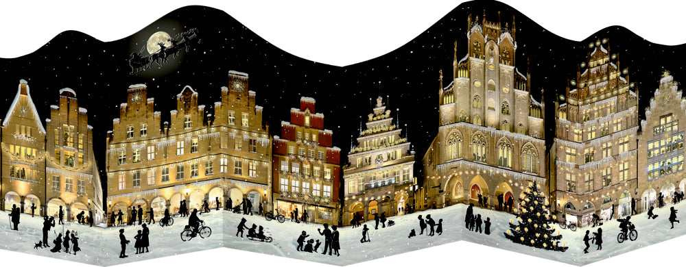 Nostalgische Winterweihnacht-Leporellos, Mini-Adventskalender -Sortiert
