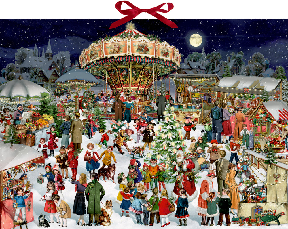 Adventskalender Coppenrath Verlag Nostalgischer Weihnachtsmarkt, Wand-Adventskalender (Behr)