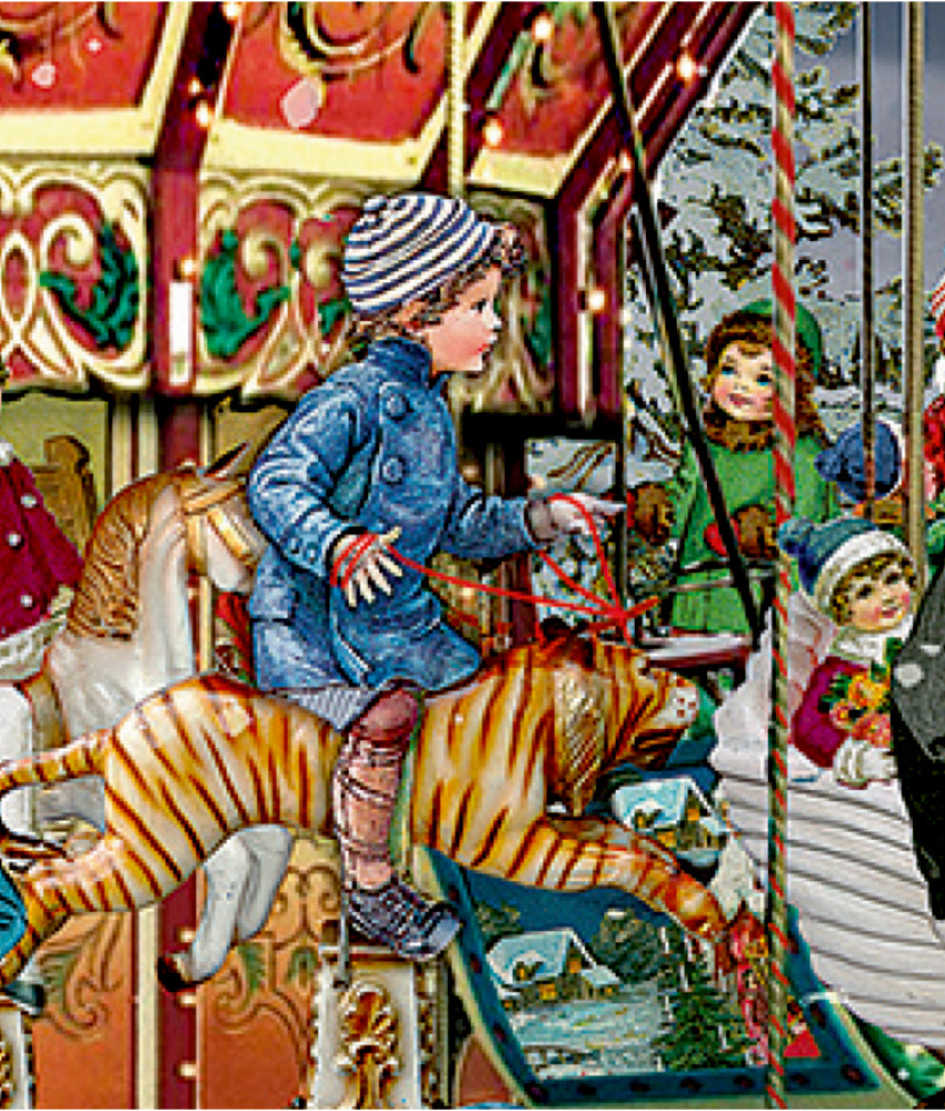 Adventskalender Coppenrath Verlag Nostalgischer Weihnachtsmarkt, Wand-Adventskalender (Behr)