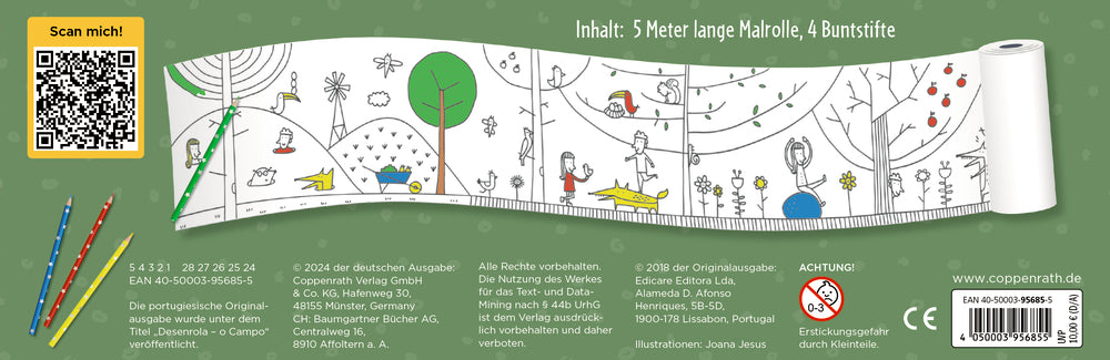 Basteln Coppenrath Verlag Meine 1. Malrolle - Natur & Tiere (Mini-Künstler)