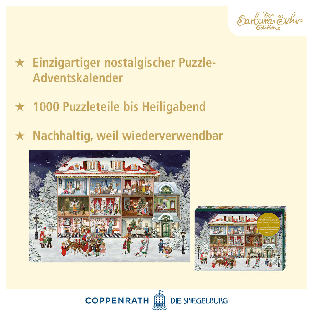 Adventskalender Coppenrath Verlag Unser wunderbares Weihnachtshaus, Puzzle-Adventskalender