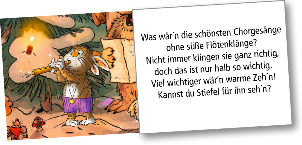 Adventskalender Coppenrath Verlag Tierischer Chor im Winterwald, Wand-Adventskalender