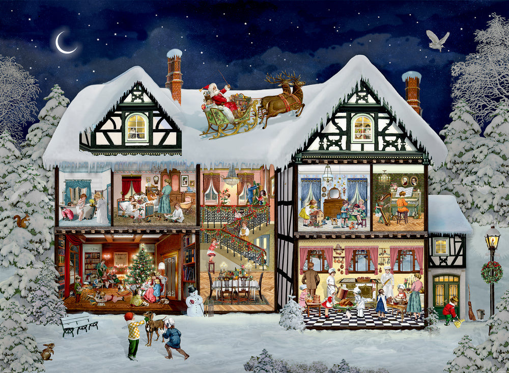 Im Adventshaus, A3-Wand-Adventskalender (Behr)
