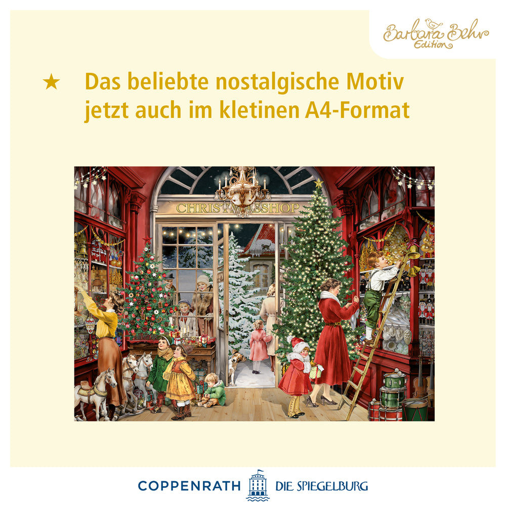 Nostalgischer Weihnachtsladen, A4-Wand-Adventskalender (Behr)