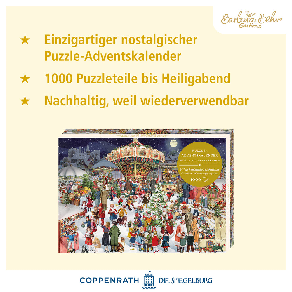 Nostalgischer Weihnachtsmarkt, Puzzle-Adventskalender (Behr)
