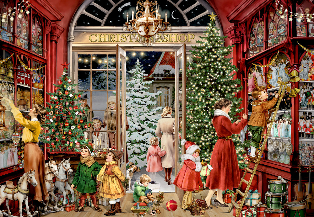 Nostalgischer Weihnachtsladen, Puzzle-Adventskalender (Behr)