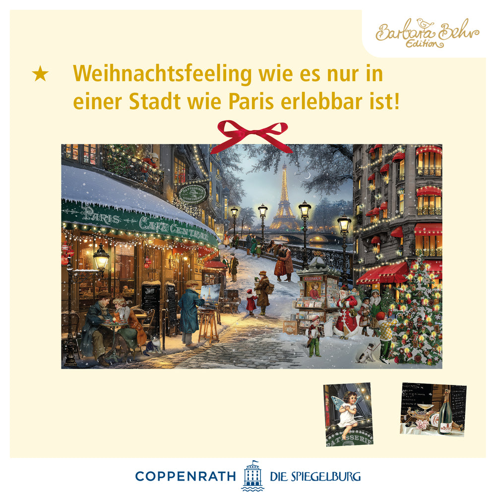 Romantische Weihnachten in Paris, Wand-Adventskalender (Behr)