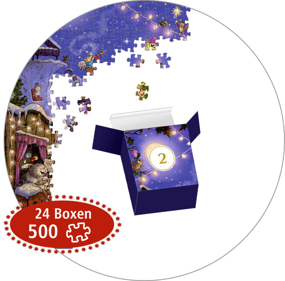 Weihnachtsmarkt der Tiere, Puzzle-Adventskalender