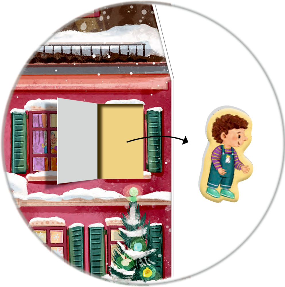 Mein buntes Weihnachtshaus, Magnet-Aufstell-Adventskalender