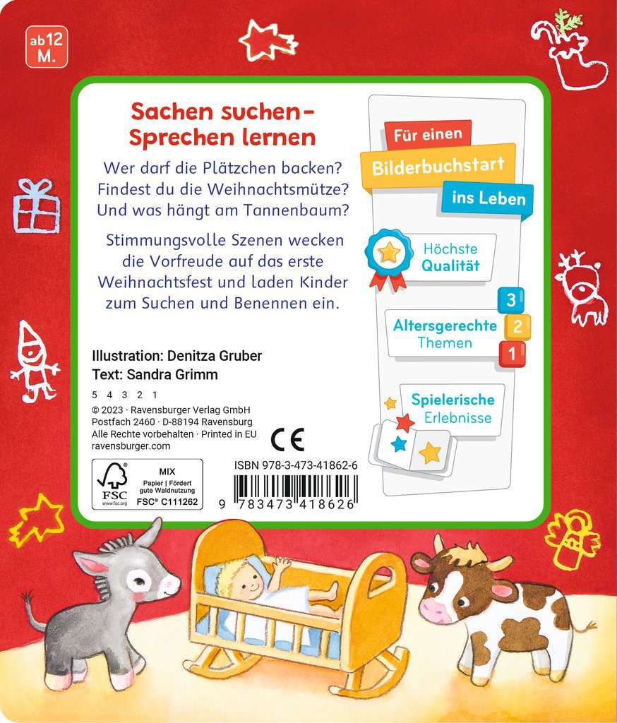 Bilderbuch Ravensburger Mein erstes Sachen suchen: Frohe Weihnachten